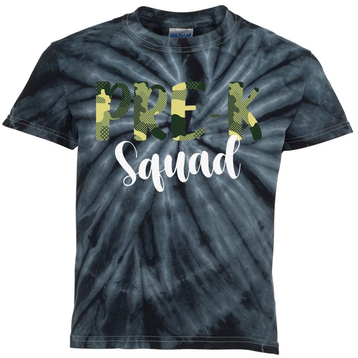 Camo PreK Squad Back To School Camouflage Teacher And Child Kids Tie-Dye T-Shirt