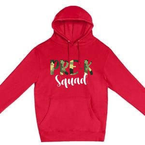 Camo PreK Squad Back To School Camouflage Teacher And Child Premium Pullover Hoodie