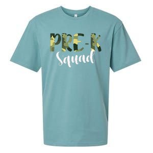 Camo PreK Squad Back To School Camouflage Teacher And Child Sueded Cloud Jersey T-Shirt