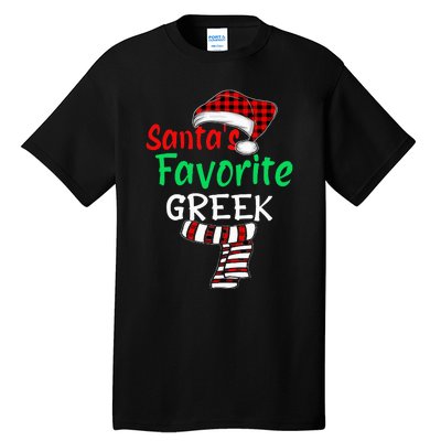 Christmas Pajamas Santa Claus SantaS Favorite Greek Tall T-Shirt