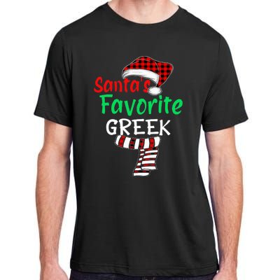 Christmas Pajamas Santa Claus SantaS Favorite Greek Adult ChromaSoft Performance T-Shirt