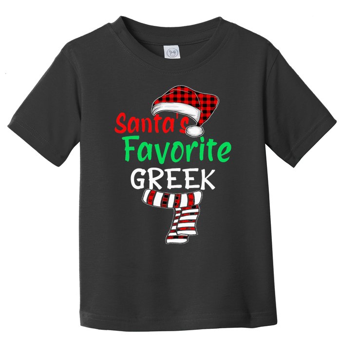 Christmas Pajamas Santa Claus SantaS Favorite Greek Toddler T-Shirt