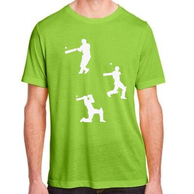 Cricket  Player Silhouette Sport Gift Adult ChromaSoft Performance T-Shirt