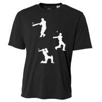 Cricket  Player Silhouette Sport Gift Cooling Performance Crew T-Shirt