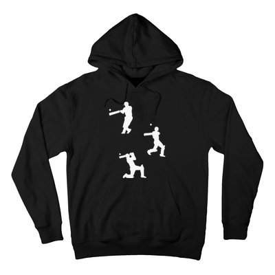 Cricket  Player Silhouette Sport Gift Hoodie