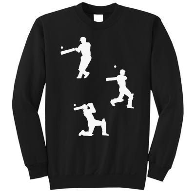 Cricket  Player Silhouette Sport Gift Sweatshirt