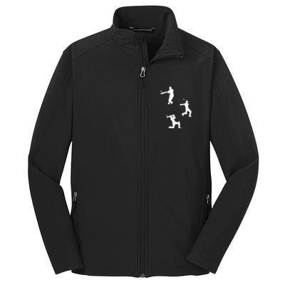 Cricket  Player Silhouette Sport Gift Core Soft Shell Jacket