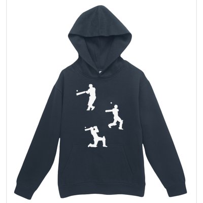 Cricket  Player Silhouette Sport Gift Urban Pullover Hoodie