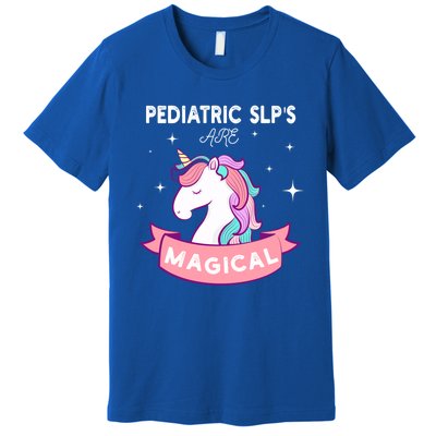 Cute Pediatric Speech Therapy Therapisgift Slp Unicorn Gift Premium T-Shirt