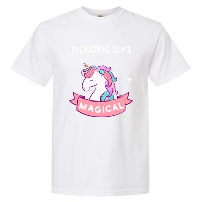 Cute Pediatric Speech Therapy Therapisgift Slp Unicorn Gift Garment-Dyed Heavyweight T-Shirt