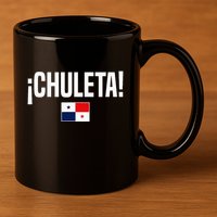 Chuleta Panamanian Slang Panama Flag 11oz C Handle Ceramic Mug