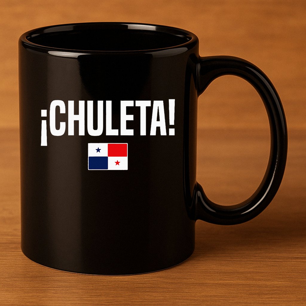 Chuleta Panamanian Slang Panama Flag 11oz C Handle Ceramic Mug