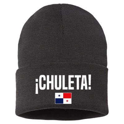 Chuleta Panamanian Slang Panama Flag Sustainable Knit Beanie