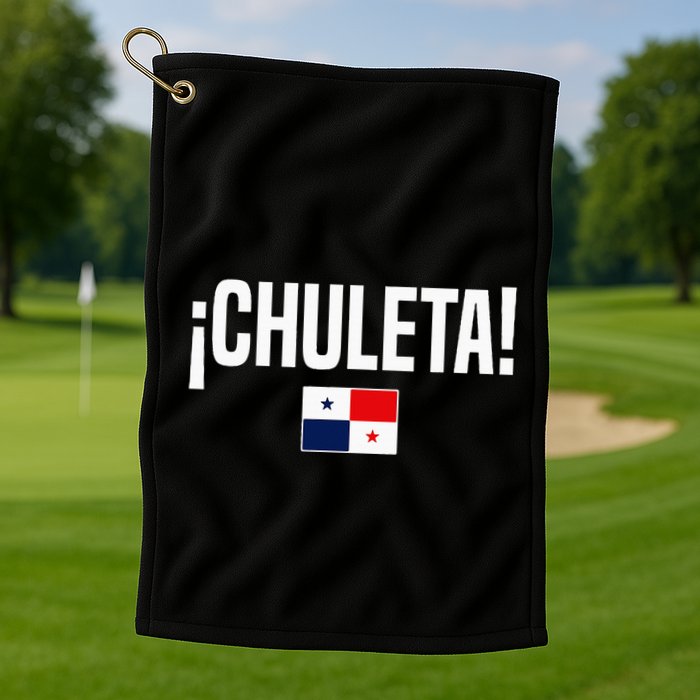 Chuleta Panamanian Slang Panama Flag Golf Towel