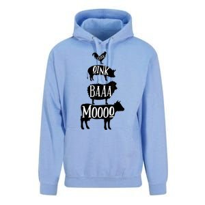 Cow Pig Sheep Chicken | Stack Farm Animal Sounds Silhouettes Unisex Surf Hoodie