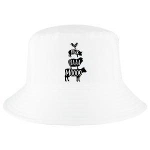 Cow Pig Sheep Chicken | Stack Farm Animal Sounds Silhouettes Cool Comfort Performance Bucket Hat