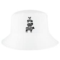 Cow Pig Sheep Chicken | Stack Farm Animal Sounds Silhouettes Cool Comfort Performance Bucket Hat