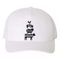 Cow Pig Sheep Chicken | Stack Farm Animal Sounds Silhouettes Yupoong Adult 5-Panel Trucker Hat