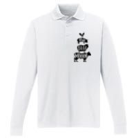 Cow Pig Sheep Chicken | Stack Farm Animal Sounds Silhouettes Performance Long Sleeve Polo