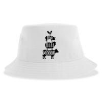 Cow Pig Sheep Chicken | Stack Farm Animal Sounds Silhouettes Sustainable Bucket Hat