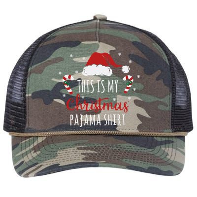 Christmas Pajama Shirt Retro Rope Trucker Hat Cap