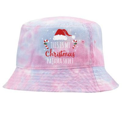 Christmas Pajama Shirt Tie-Dyed Bucket Hat