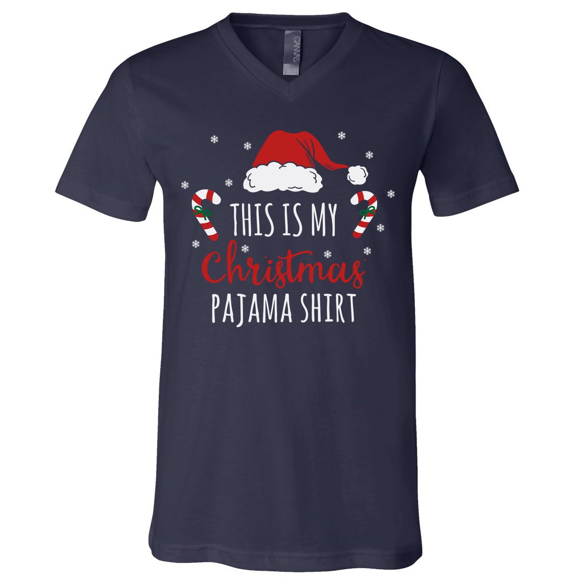 Christmas Pajama Shirt V-Neck T-Shirt
