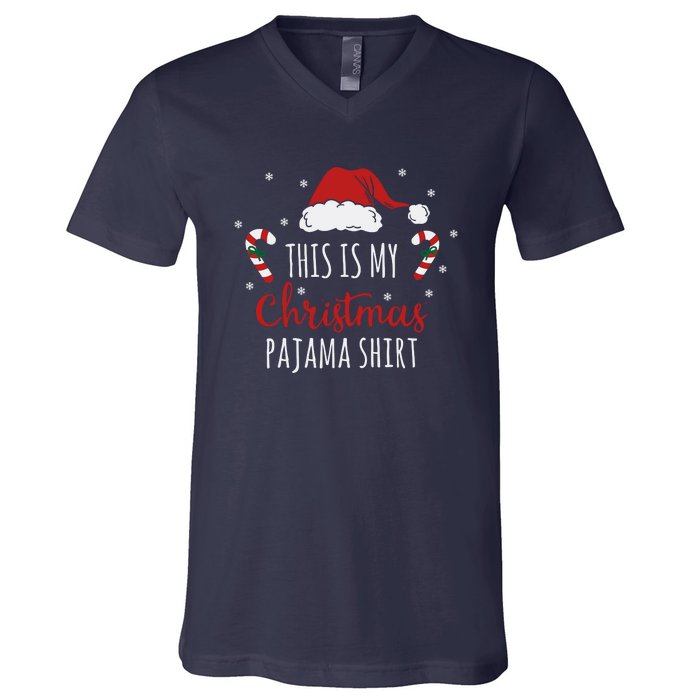 Christmas Pajama Shirt V-Neck T-Shirt