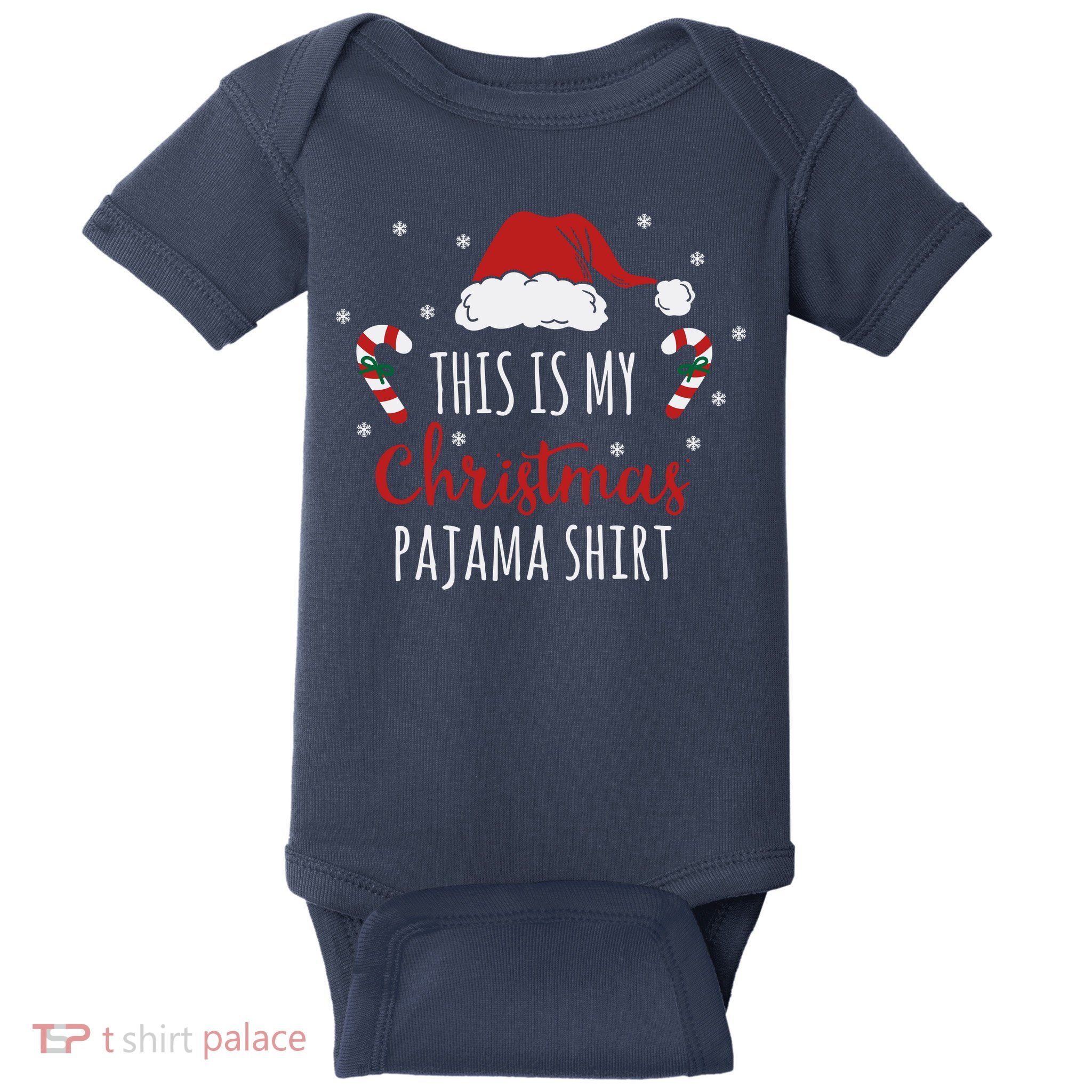 Christmas Pajama Shirt Baby Bodysuit
