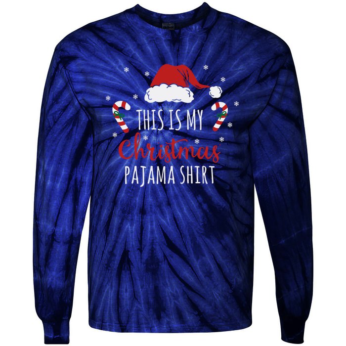 Christmas Pajama Shirt Tie-Dye Long Sleeve Shirt