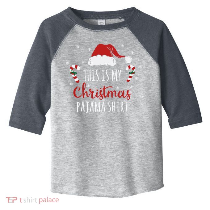 Christmas Pajama Shirt Toddler Fine Jersey T-Shirt