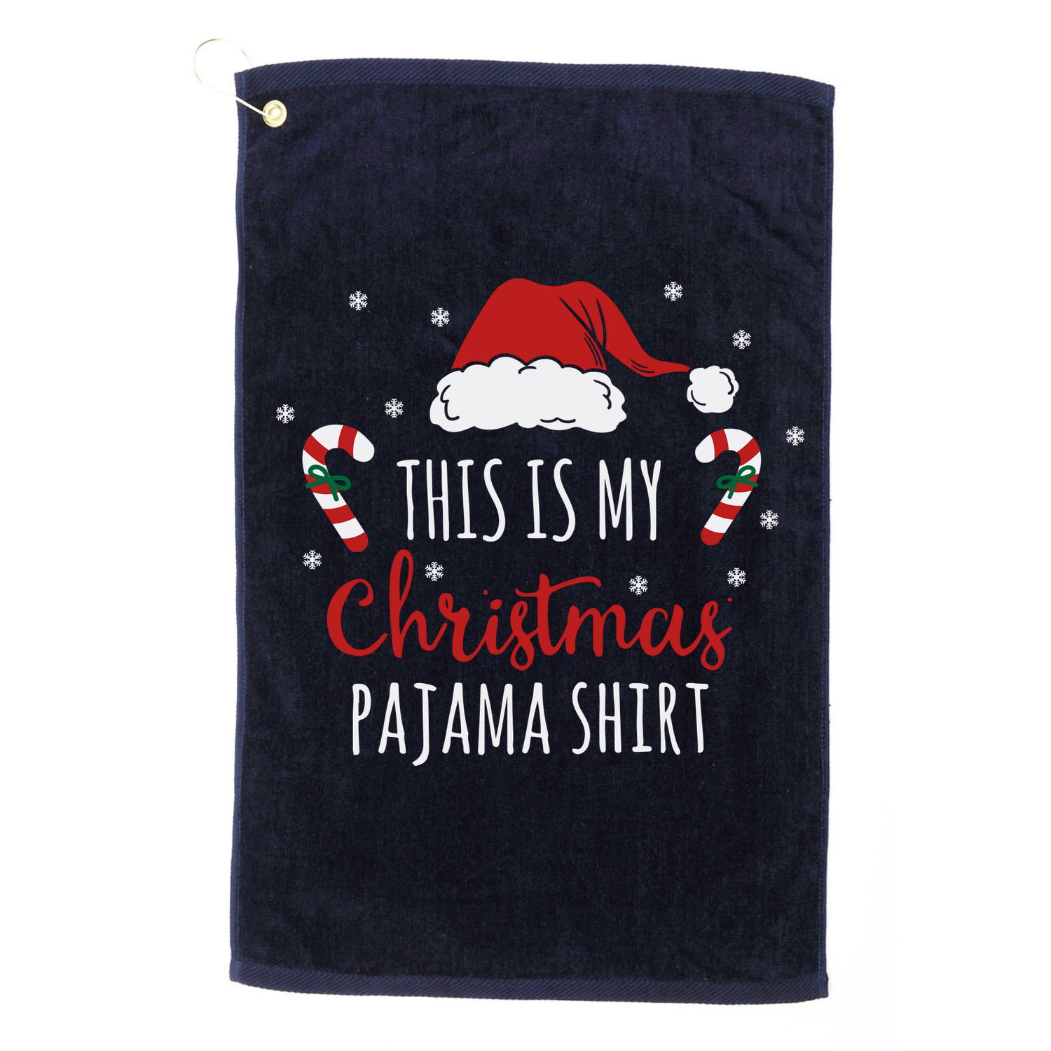 Christmas Pajama Shirt Golf Towel