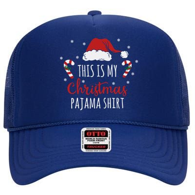 Christmas Pajama Shirt High Crown Mesh Back Trucker Hat