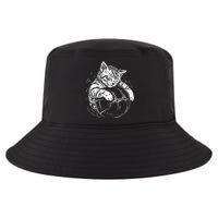 Cat Player Sleeping On A Basketball Kitties Pet Lover Cool Comfort Performance Bucket Hat