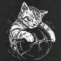 Cat Player Sleeping On A Basketball Kitties Pet Lover Cool Comfort Performance Bucket Hat