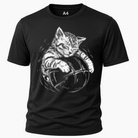 Cat Player Sleeping On A Basketball Kitties Pet Lover Performance Shirt