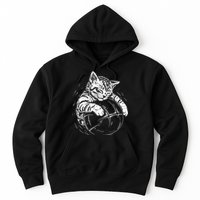 Cat Player Sleeping On A Basketball Kitties Pet Lover Hoodie