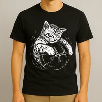Cat Player Sleeping On A Basketball Kitties Pet Lover T-Shirt