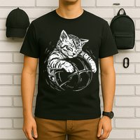Cat Player Sleeping On A Basketball Kitties Pet Lover T-Shirt