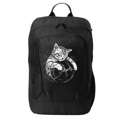 Cat Player Sleeping On A Basketball Kitties Pet Lover City Backpack