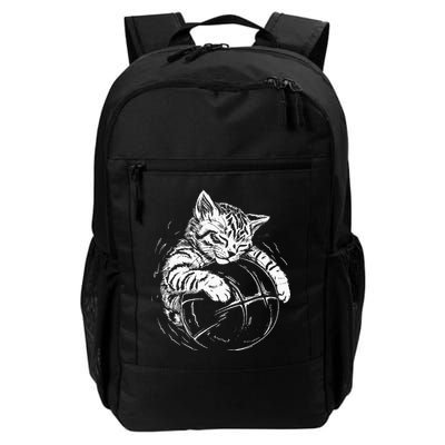 Cat Player Sleeping On A Basketball Kitties Pet Lover Backpack