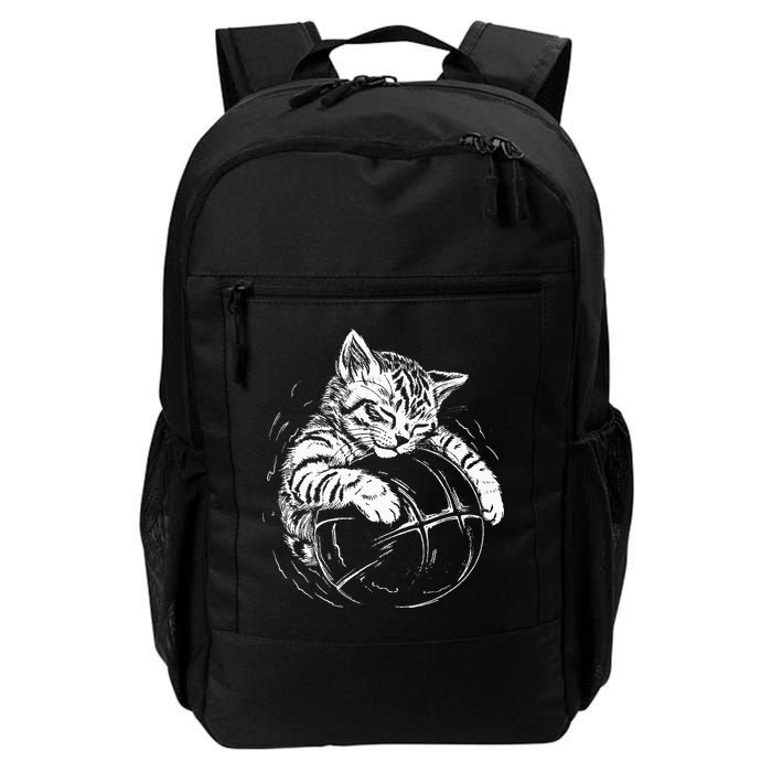 Cat Player Sleeping On A Basketball Kitties Pet Lover Backpack