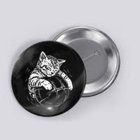 Cat Player Sleeping On A Basketball Kitties Pet Lover Button