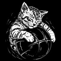 Cat Player Sleeping On A Basketball Kitties Pet Lover Button