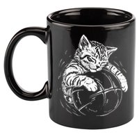 Cat Player Sleeping On A Basketball Kitties Pet Lover 11oz C Handle Ceramic Mug