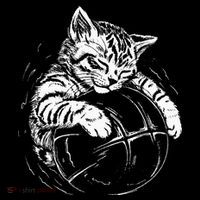 Cat Player Sleeping On A Basketball Kitties Pet Lover Sustainable Beanie
