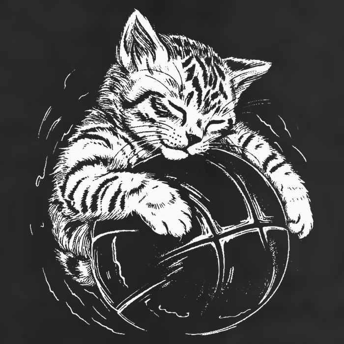 Cat Player Sleeping On A Basketball Kitties Pet Lover 25L Jumbo Tote