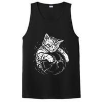 Cat Player Sleeping On A Basketball Kitties Pet Lover PosiCharge Competitor Tank