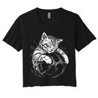Cat Player Sleeping On A Basketball Kitties Pet Lover Crop Top