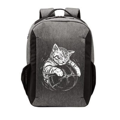 Cat Player Sleeping On A Basketball Kitties Pet Lover Vector Backpack